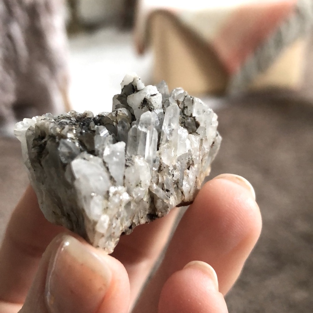 Pure Nevada Quartz Crystal cluster RARE bohemian healing rocks